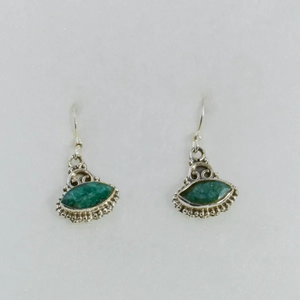 Boucles d'oreilles en Émeraude