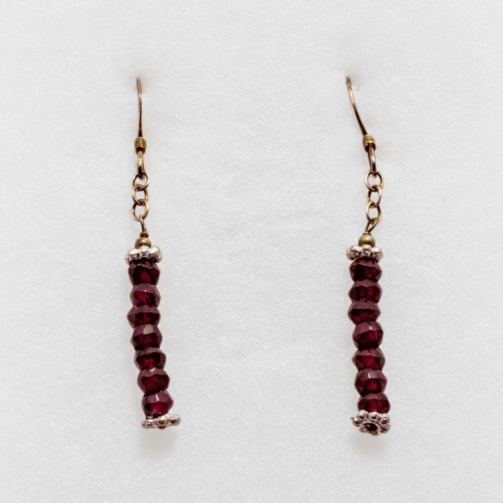 Boucles d’oreilles en Grenat Rouge