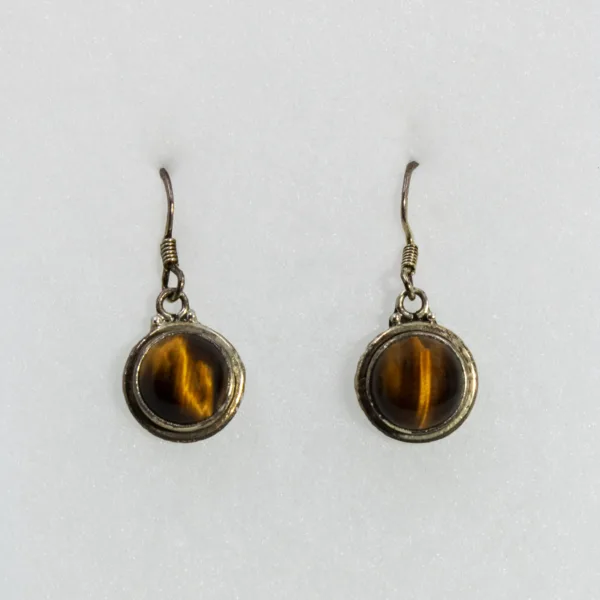 Boucles d'oreilles en Oeil de Tigre
