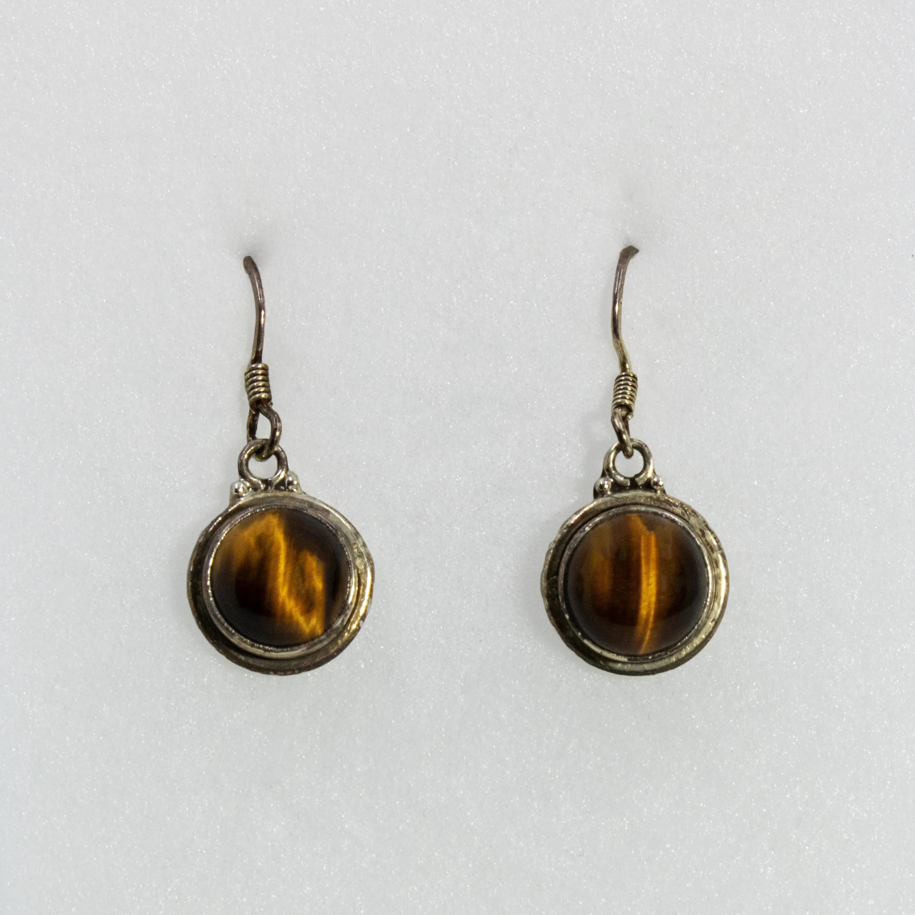 Boucles d&rsquo;oreilles en Œil du Tigre