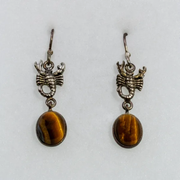 Boucles d'oreilles en Oeil de Tigre