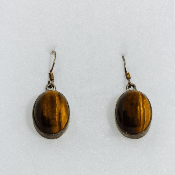 Boucles d'oreilles en Oeil de Tigre