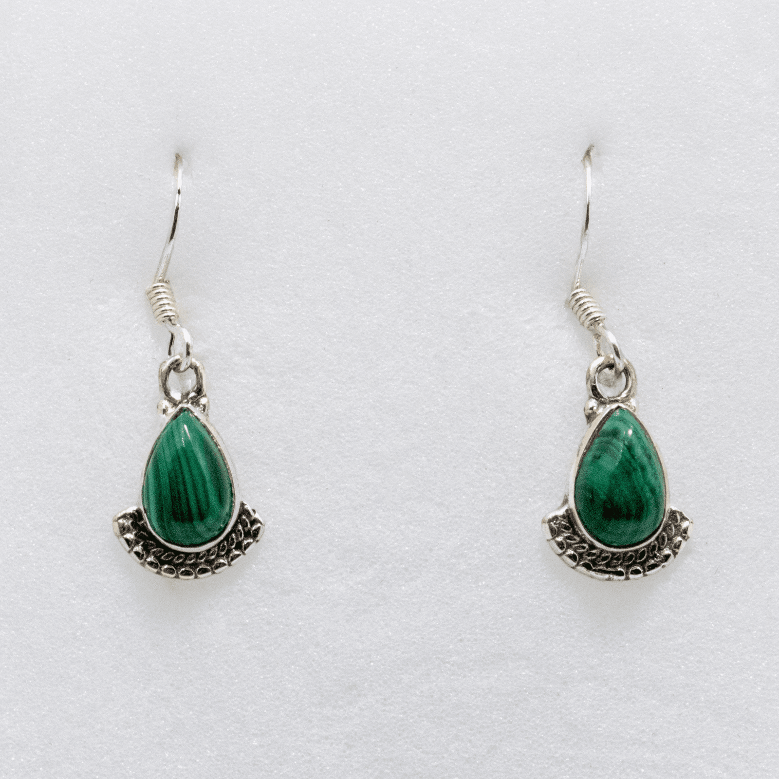 Boucles d’oreilles en Malachite