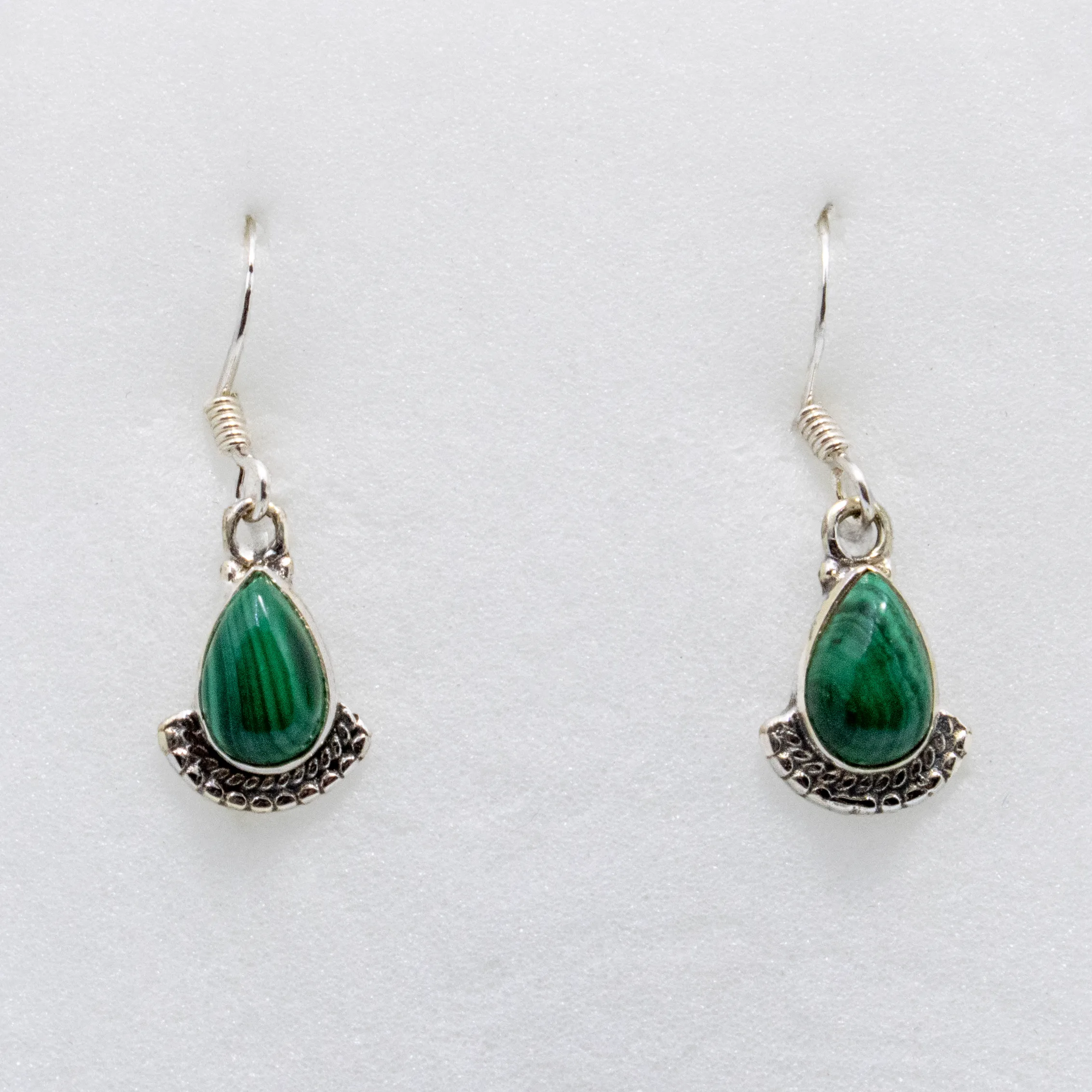 boucles d'oreilles en Malachite