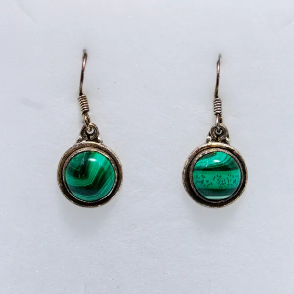 boucles d'oreilles en Malachite