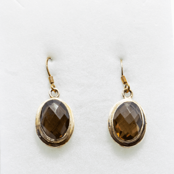 Boucles d'oreilles en Quartz fumé