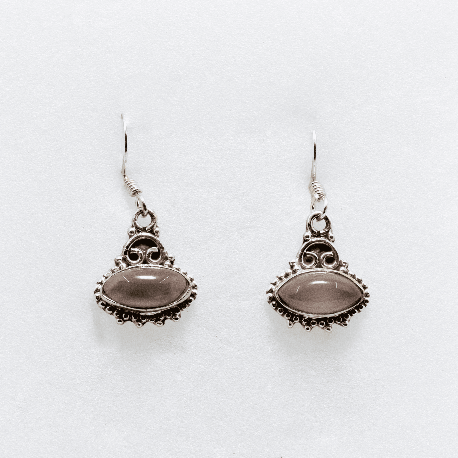 Boucles d’oreilles en Quartz Rose