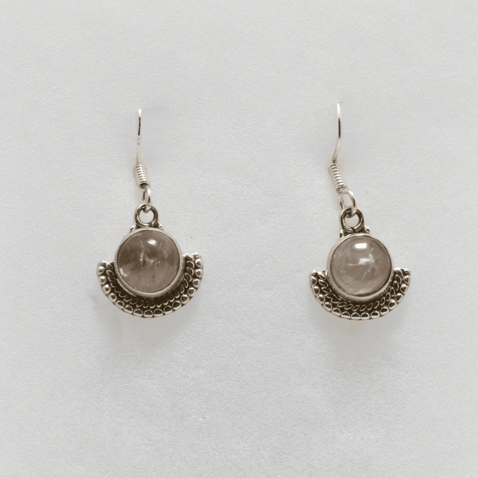 Boucles d’oreilles en Quartz Rose
