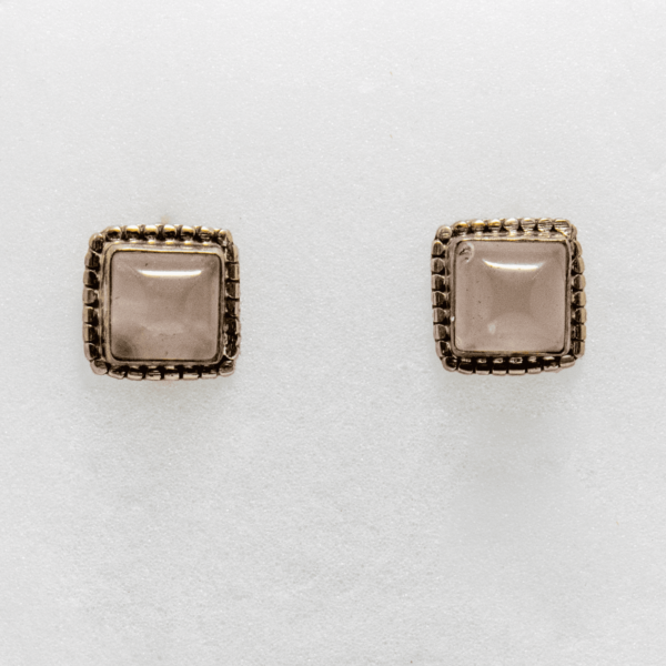 boucles d'oreilles en quartz rose