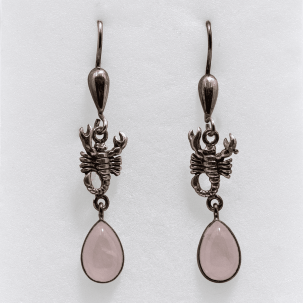boucles d'oreilles en quartz rose