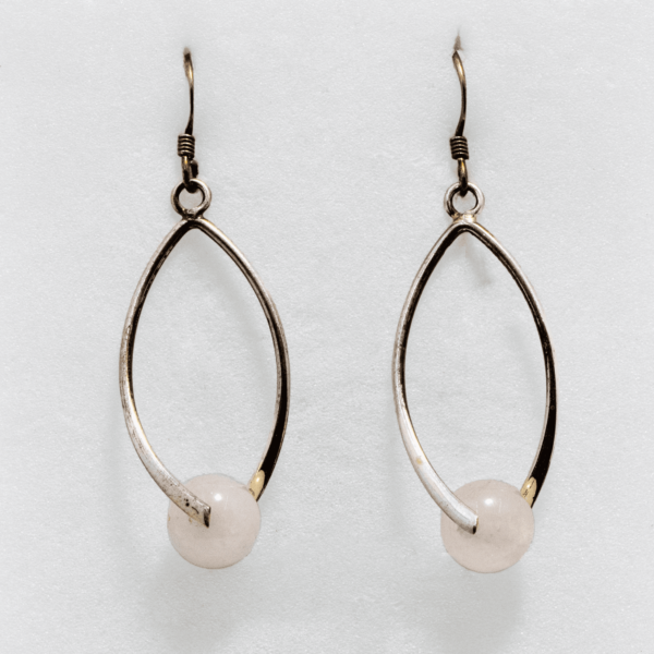 boucles d'oreilles en quartz rose