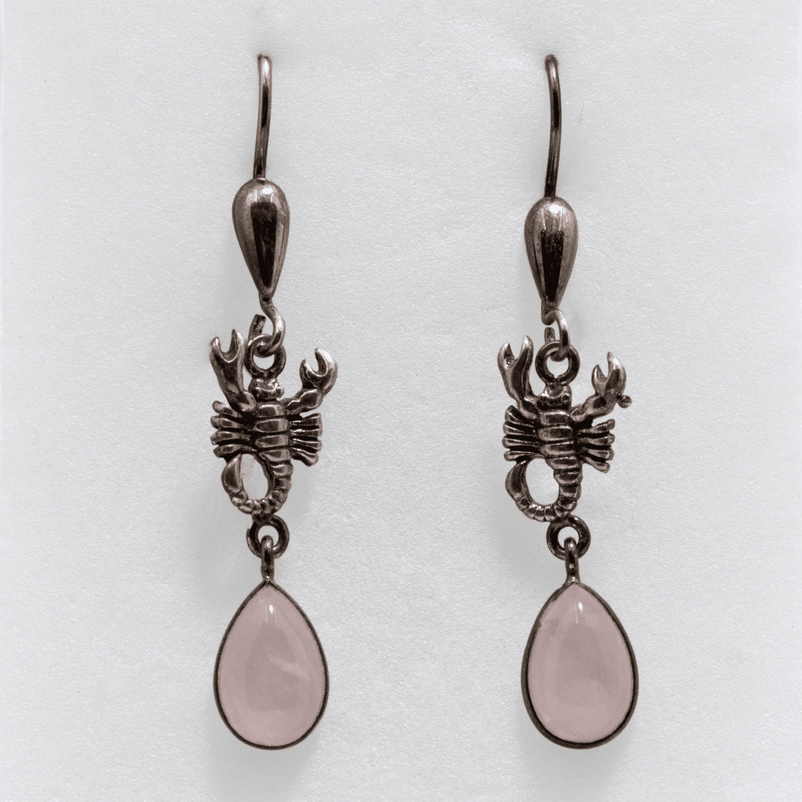 Boucles d’oreilles en Quartz Rose
