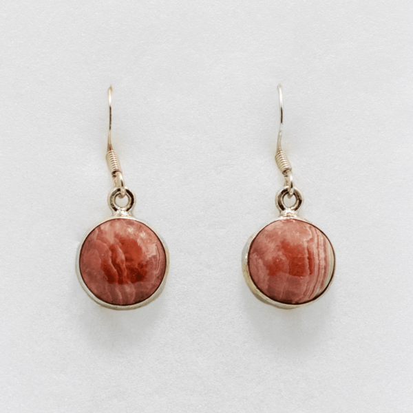 Boucles d'oreilles en Rhodonite