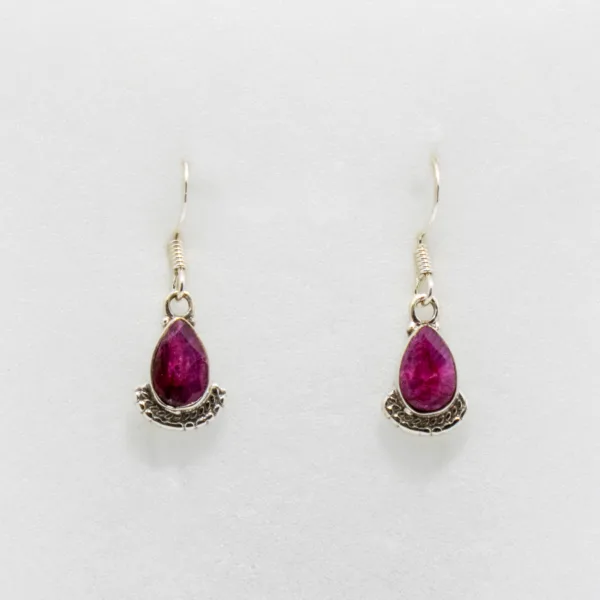 Boucles d'oreilles en rubis
