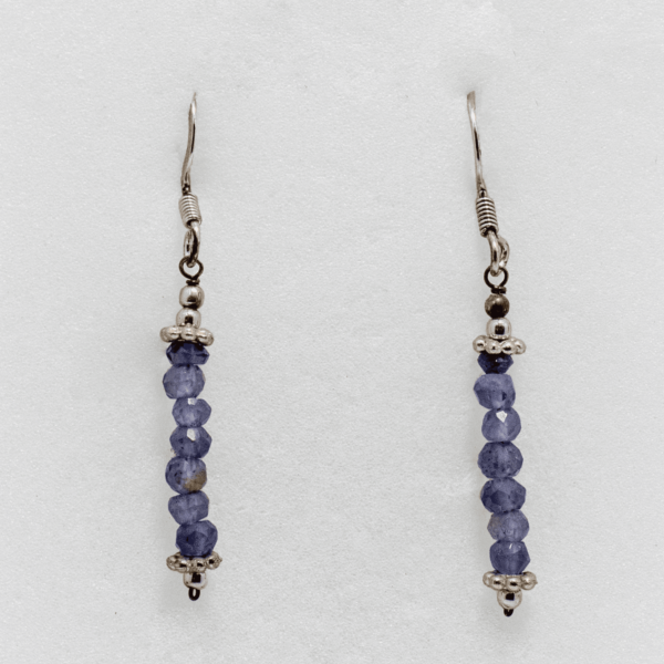 Boucles d'oreilles en Saphir bleu claire