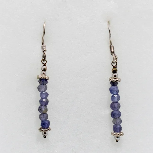 Boucles d'oreilles en Saphir bleu claire