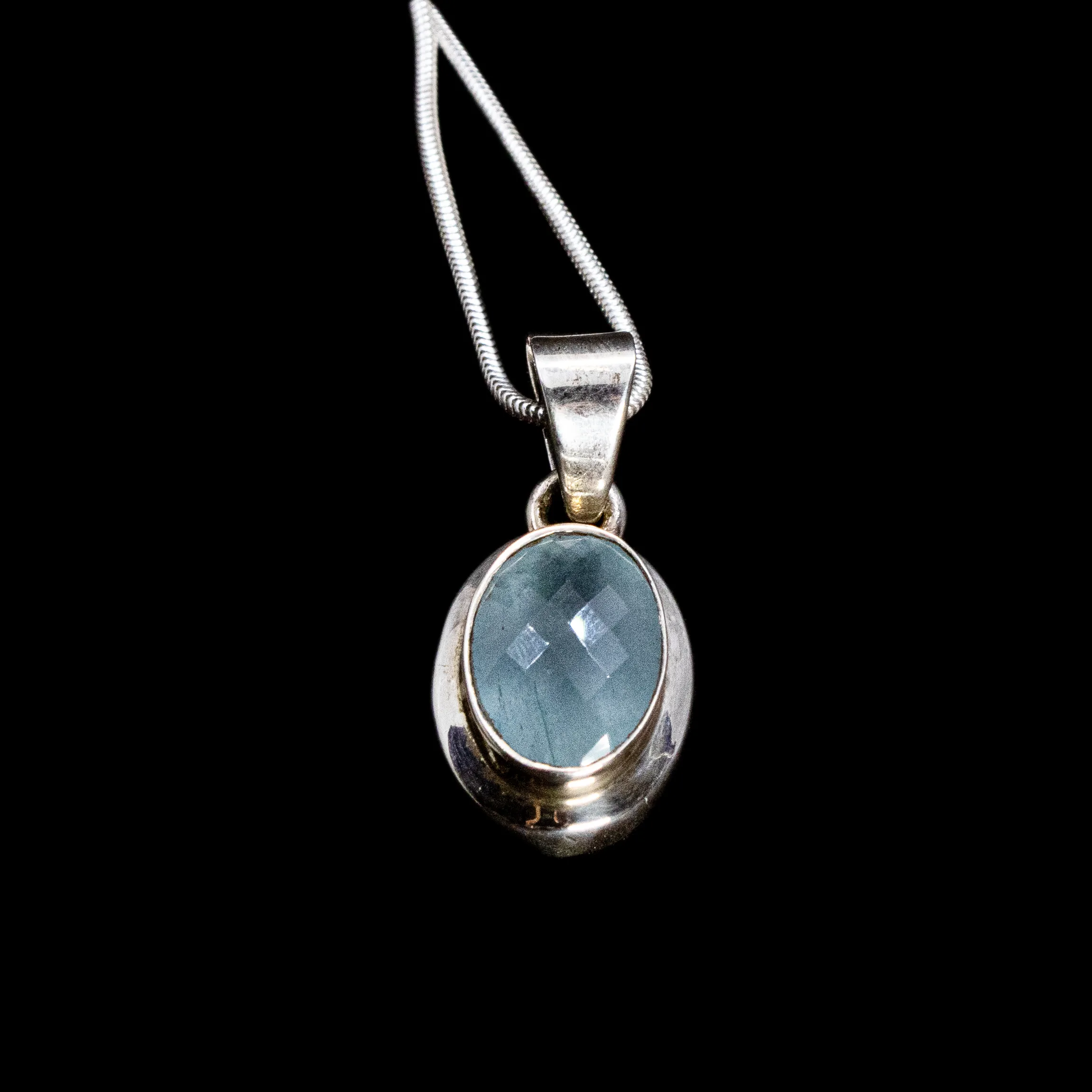 Pendentif aigue marine