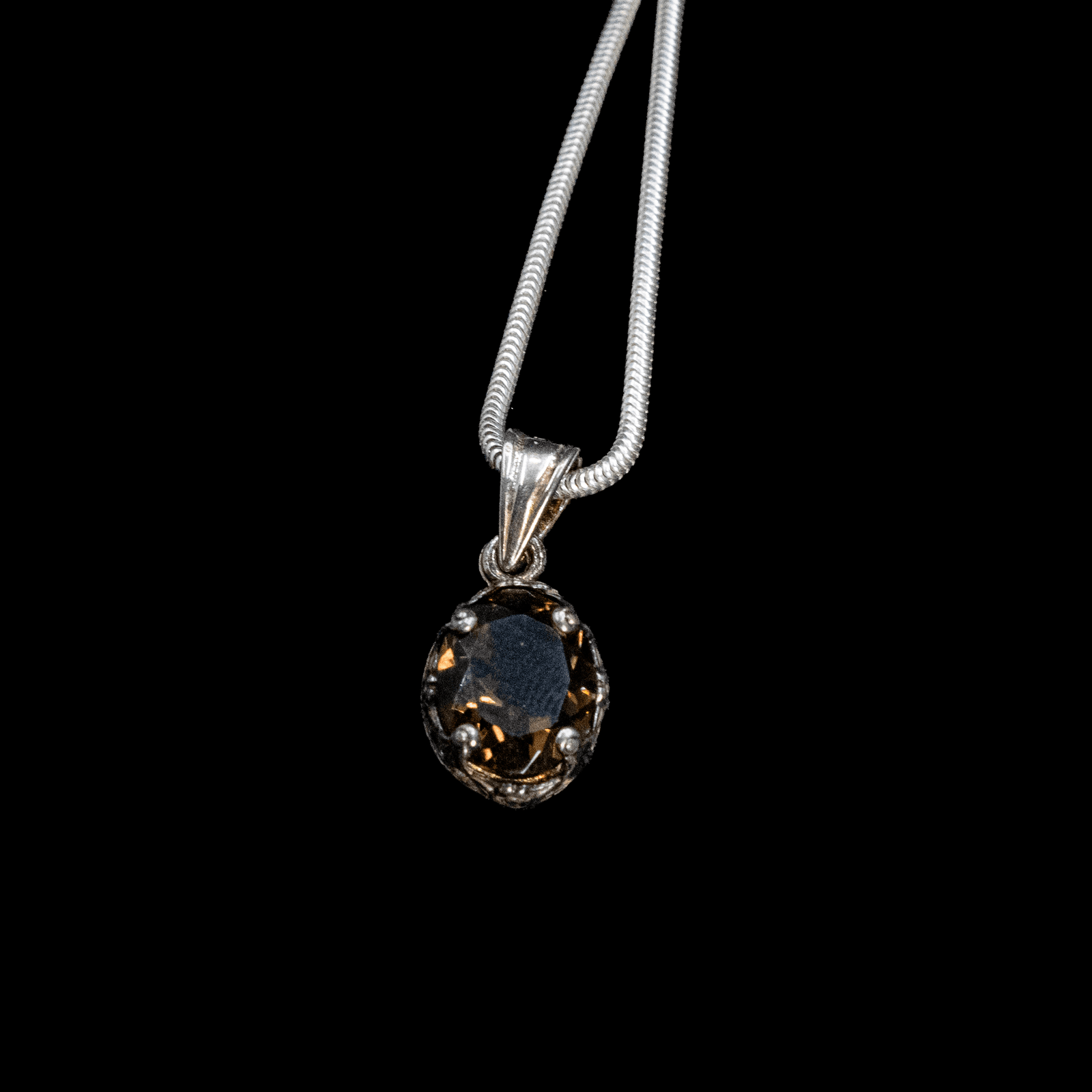 Pendentif en Quartz Fumé