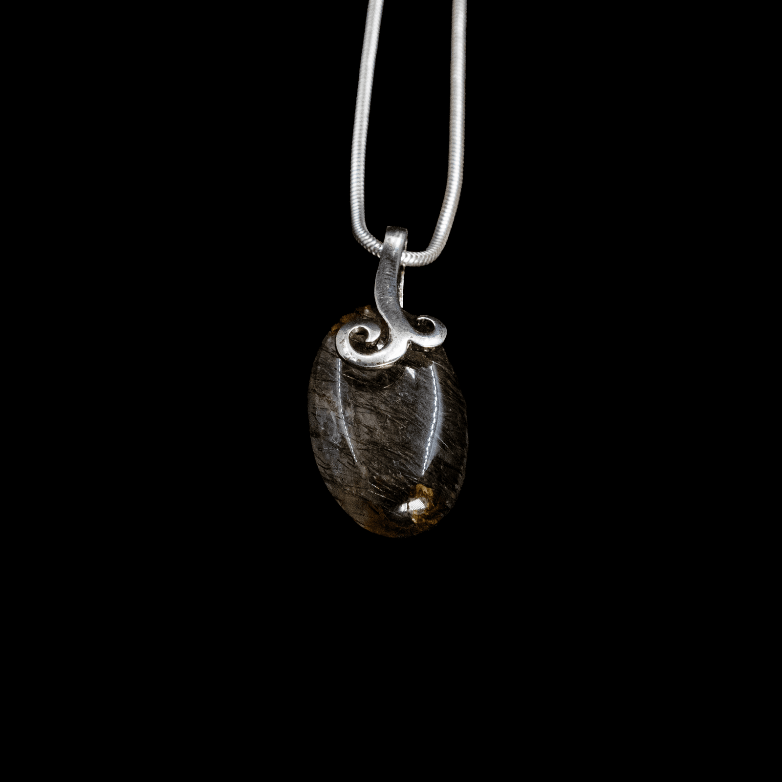 Pendentif en Quartz Tourmaline