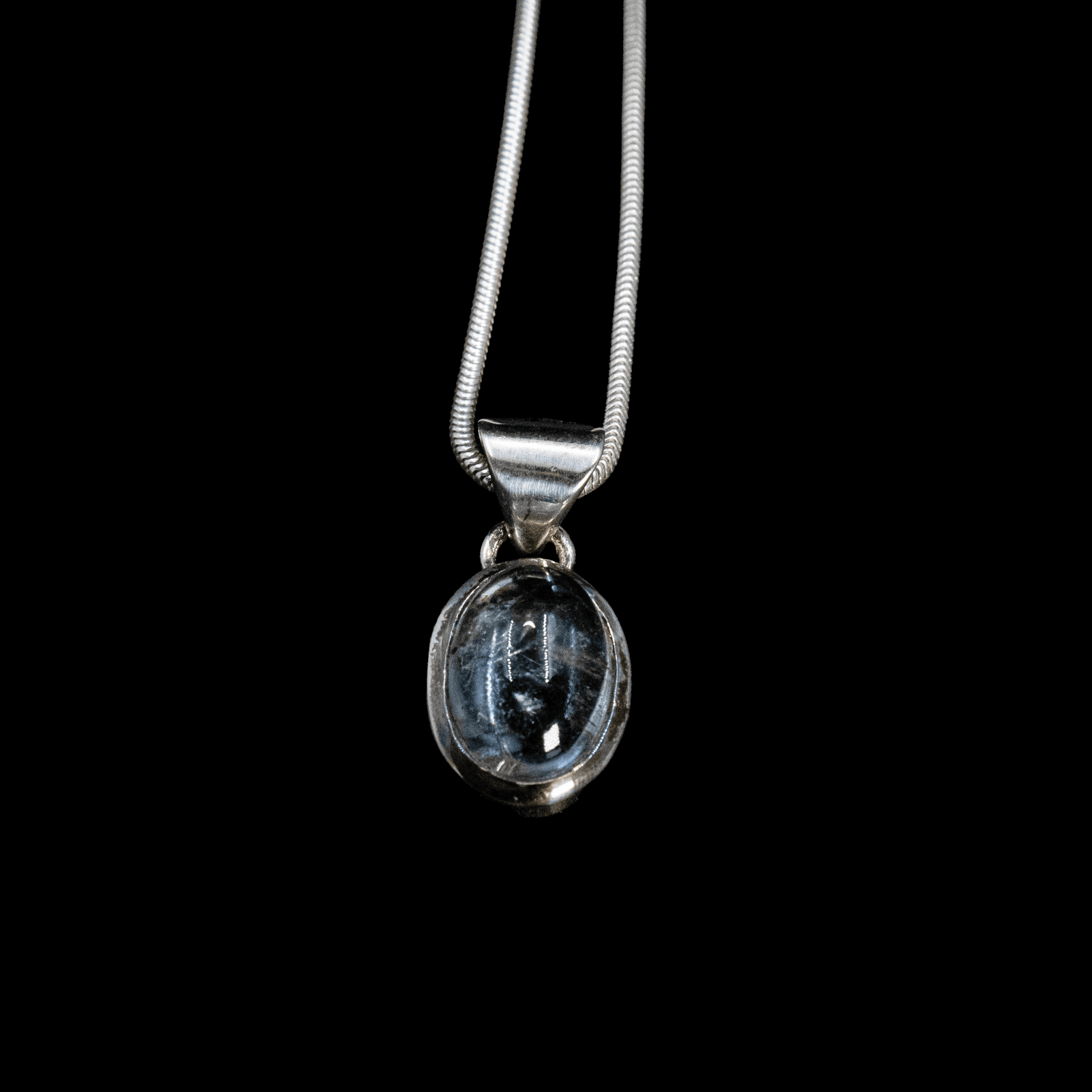 Pendentif en Tourmaline Bleue