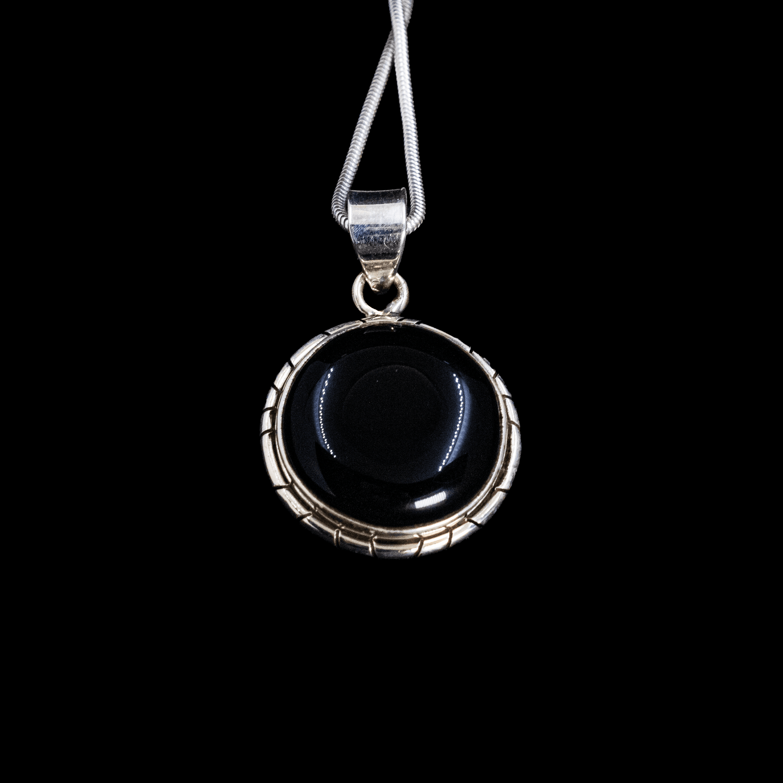 Pendentif en Onyx Noir