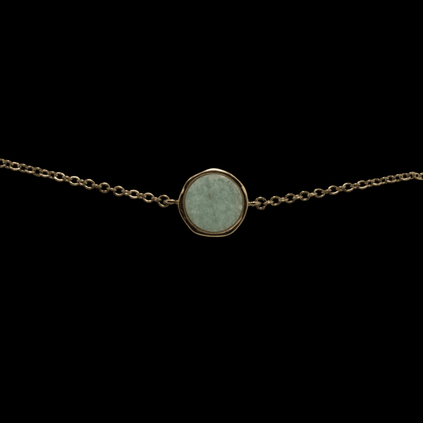Bracelet en Amazonite plaqué or