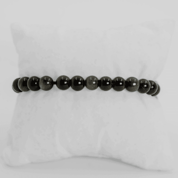 Bracelet en Obsidienne dorée
