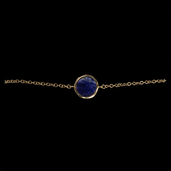 Bracelet en Sodalite plaqué or