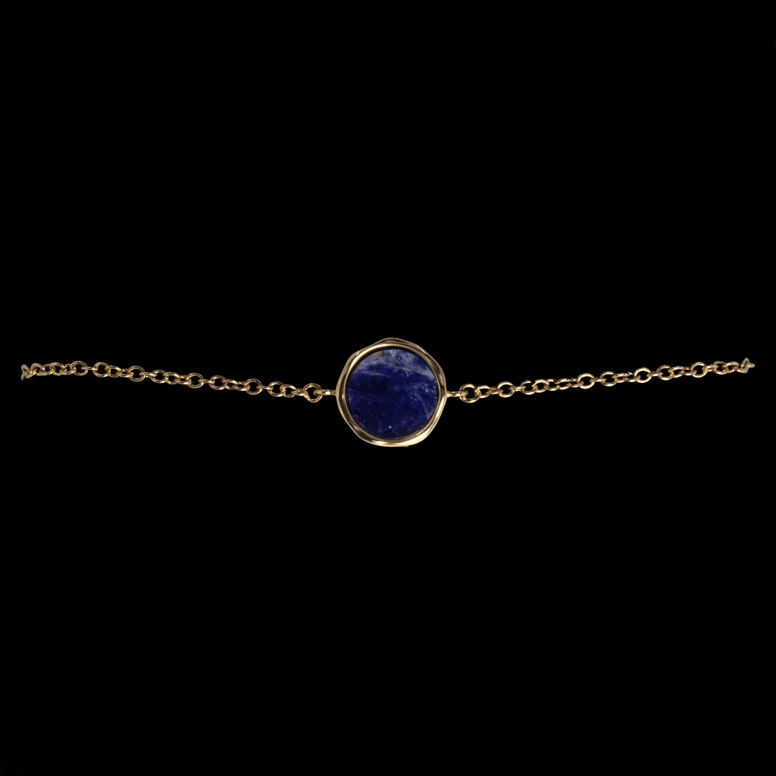 Bracelet en Sodalite plaqué or